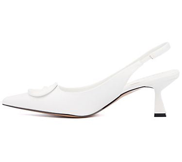Torgeis Women's White Leather Heel | Torgeis In Lebanon
