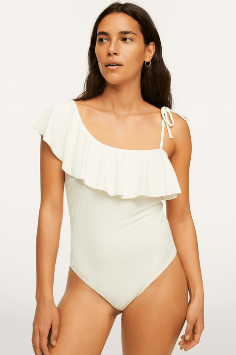 Mango Women's White Sleeveless Bodysuit| Mango in Lebanon