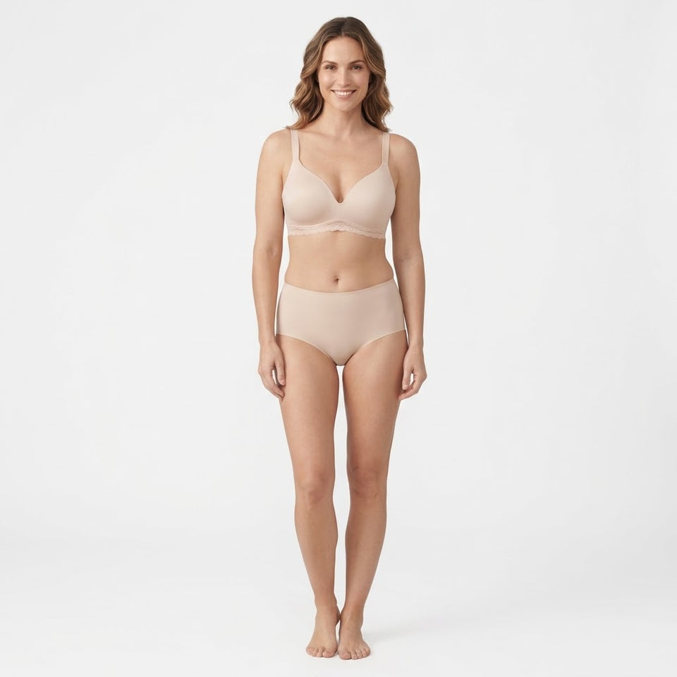 Warner's Women's Light Beige Wireless Bra