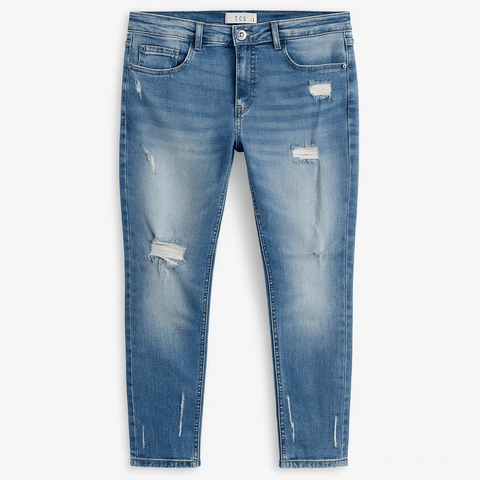 Rebel Men's Blue Stockholm Destroy Jeans | Rebel In Lebanon