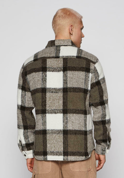 Jack & Jones Men's Multi-Beige Blanorth Check Shacket | Jack & Jones In Lebanon