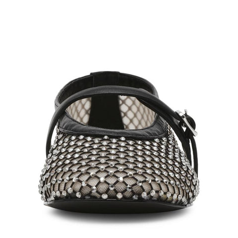 Steve Madden Women's Black Mesh Rhinestone Rejoice-MR Flat |Steve Madden In Lebanon