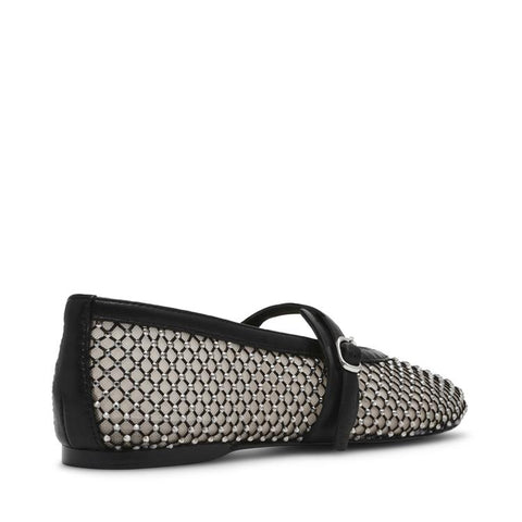 Steve Madden Women's Black Mesh Rhinestone Rejoice-MR Flat |Steve Madden In Lebanon