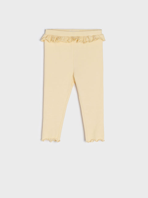 Sinsay Baby Girl's Light Yellow Leggings With Ruffle Details | Sinsay In Lebanon