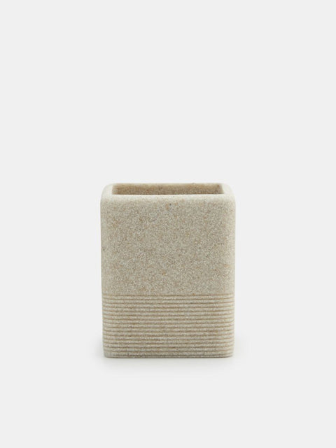 Sinsay Light Beige Toothbrush Stone Cup 7.5x7.5x9.5 cm | Sinsay In Lebanon