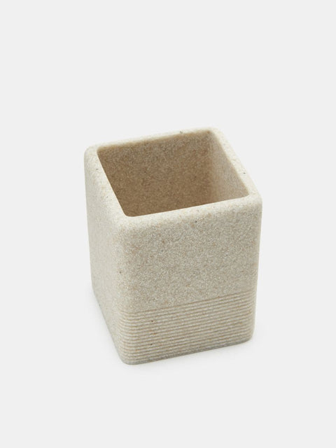 Sinsay Light Beige Toothbrush Stone Cup 7.5x7.5x9.5 cm | Sinsay In Lebanon