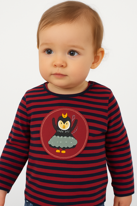 S.Oliver Baby Girl's Burgundy Striped Long-Sleeve Blouse |S.Oliver in Lebanon