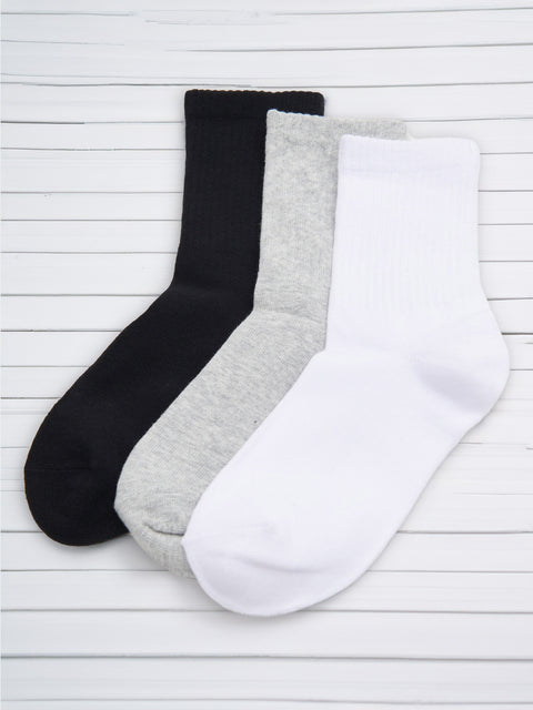 Sinsay Women's Grey/White/Black 3 pack Socks| Sinsay in Lebanon