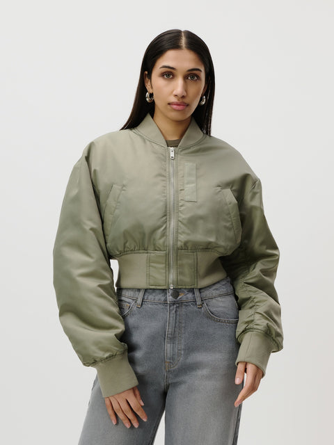 LeGer by Lena Gercke Women's Khaki Bomber Jackets | LeGer In Lebanon