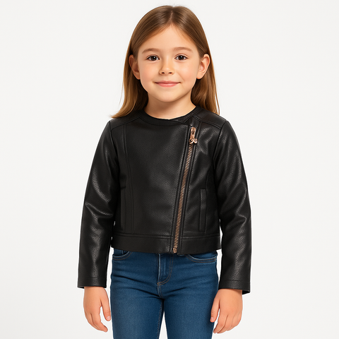 Boboli Girl's Black Leather Jacket| Boboli in Lebanon