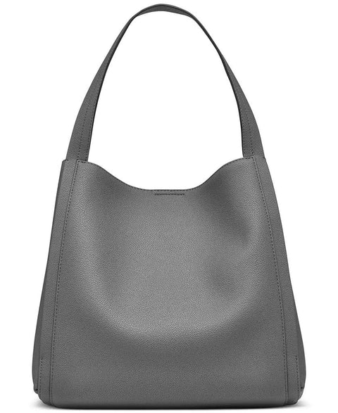 DKNY Women's Dark Gray Nala Medium Hobo Leather Shoulder Bag | DKNY In Lebanon