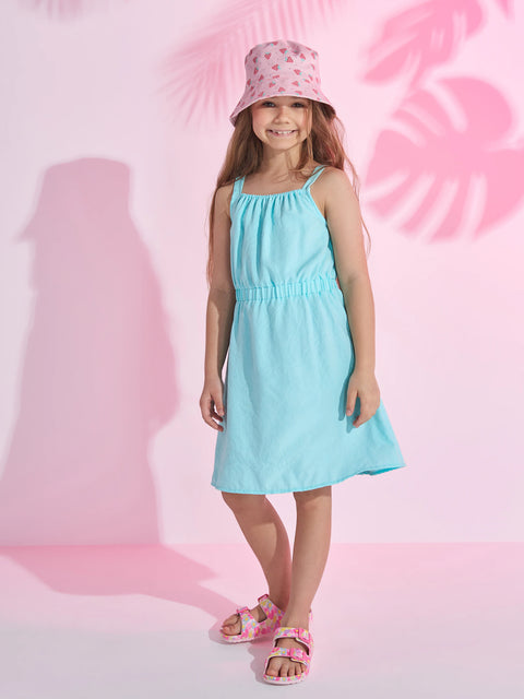 Sinsay Girls’ Mint Turquoise Cotton Strappy Dress | Sinsay in Lebanon