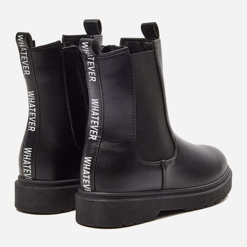 Reserved Women's Black Leather Ankled Boots |Reserved In Lebanon