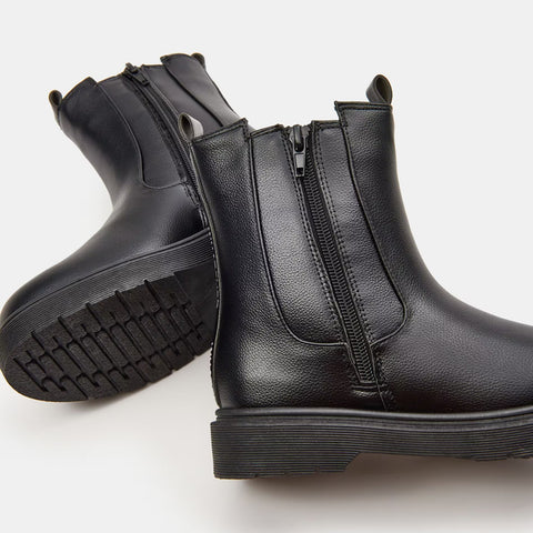 Reserved Women's Black Leather Ankled Boots |Reserved In Lebanon