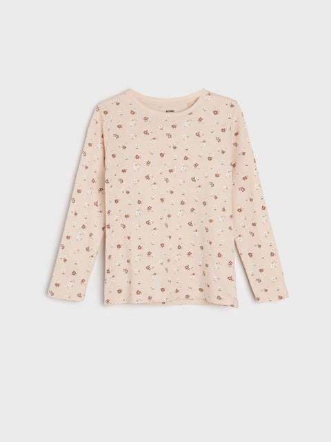 Sinsay Baby Girl's Beige Printed Long Sleeve Blouse | Sinsay In Lebanon