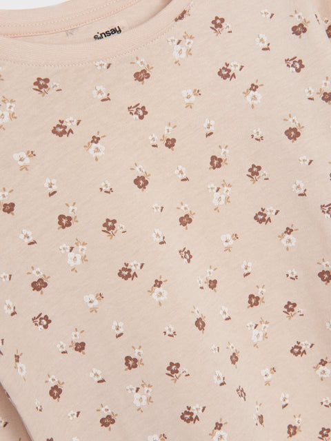 Sinsay Baby Girl's Beige Printed Long Sleeve Blouse | Sinsay In Lebanon