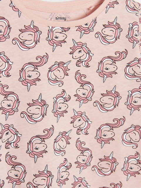 Sinsay Baby Girl's Pastel Pink Printed Long Sleeve Blouse | Sinsay In Lebanon