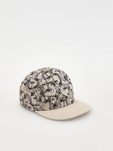 Reserved Boy's Beige King of The Games Printed Hat |Reserved In Lebanon