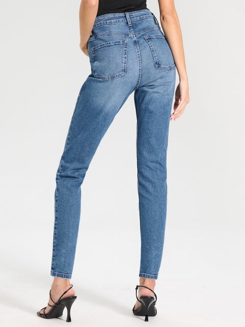 Sinsay Women's Blue Straight Leg Jeans|Sinsay In Lebanon
