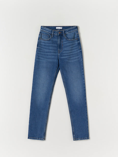 Sinsay Women's Blue Straight Leg Jeans|Sinsay In Lebanon