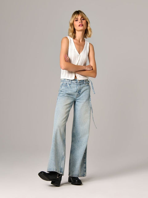 Sinsay Women's Light Blue Wide Leg Jeans | Sinsay In Lebanon