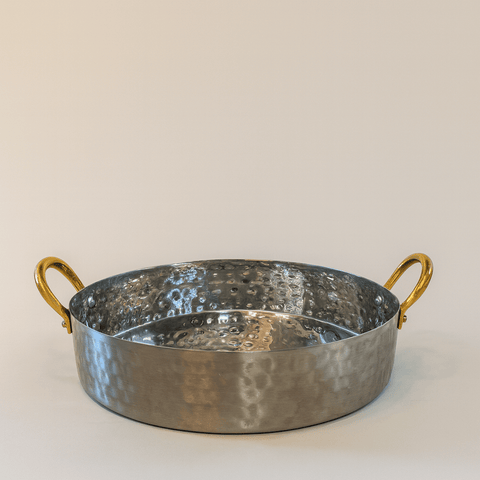 Lucky Tiger Stainless Steel Hammered Metal Serving Bowl (1922A)