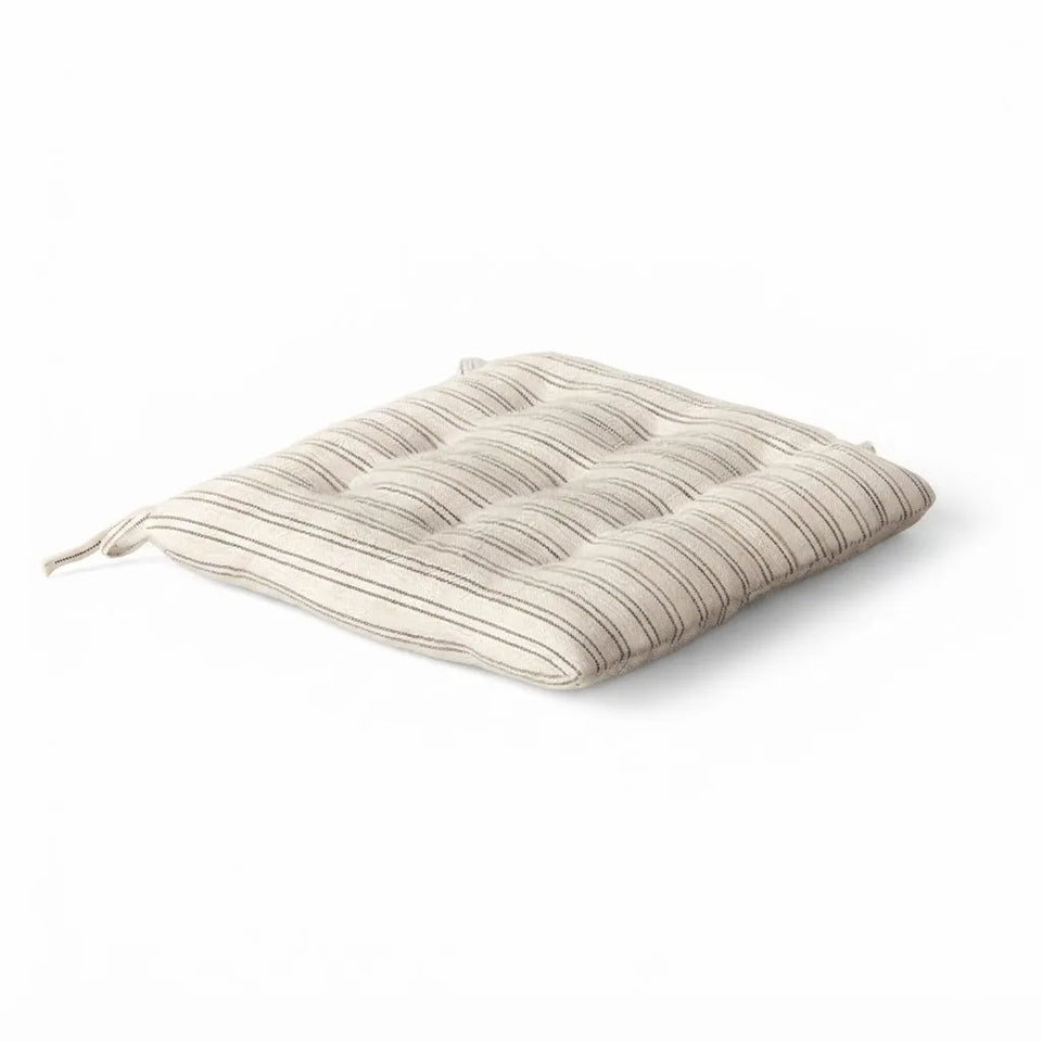 Threshold Black/Natural Stripes Cotton Striped Chair Pad