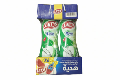 Let's Clean products with packaging on a blurred background