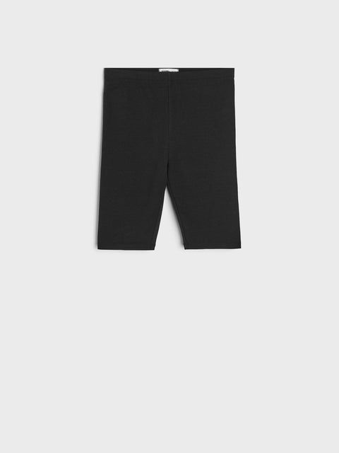 Black pants on a light gray background