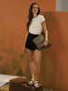 Sinsay Men's Black Viscose And Linen Blend Skirt-Shorts | Sinsay In Lebanon