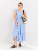 Sinsay Women's Light Blue Tiered Maxi Dress | Sinsay In Lebanon
