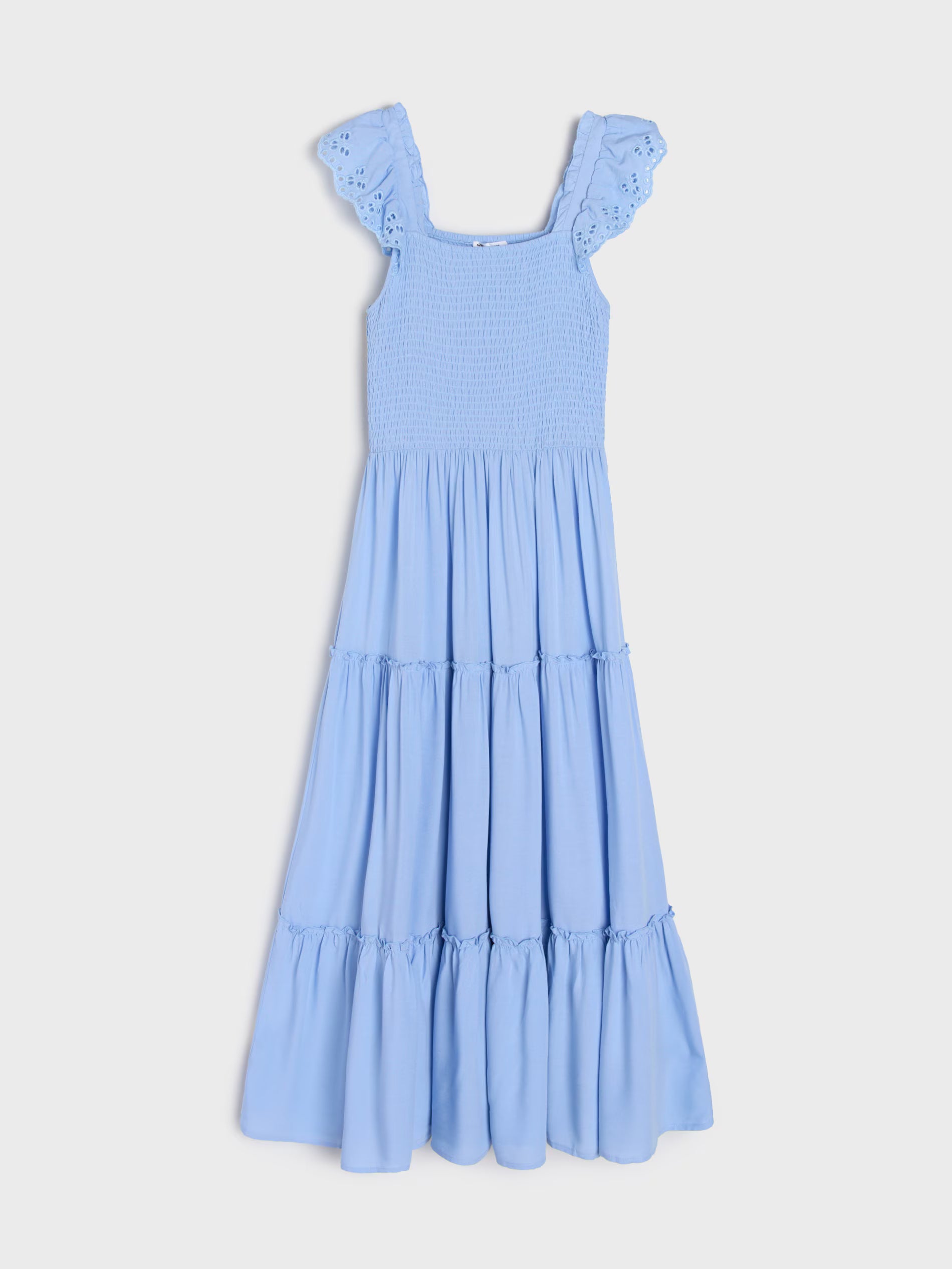 Sinsay Women's Light Blue Tiered Maxi Dress | Sinsay In Lebanon