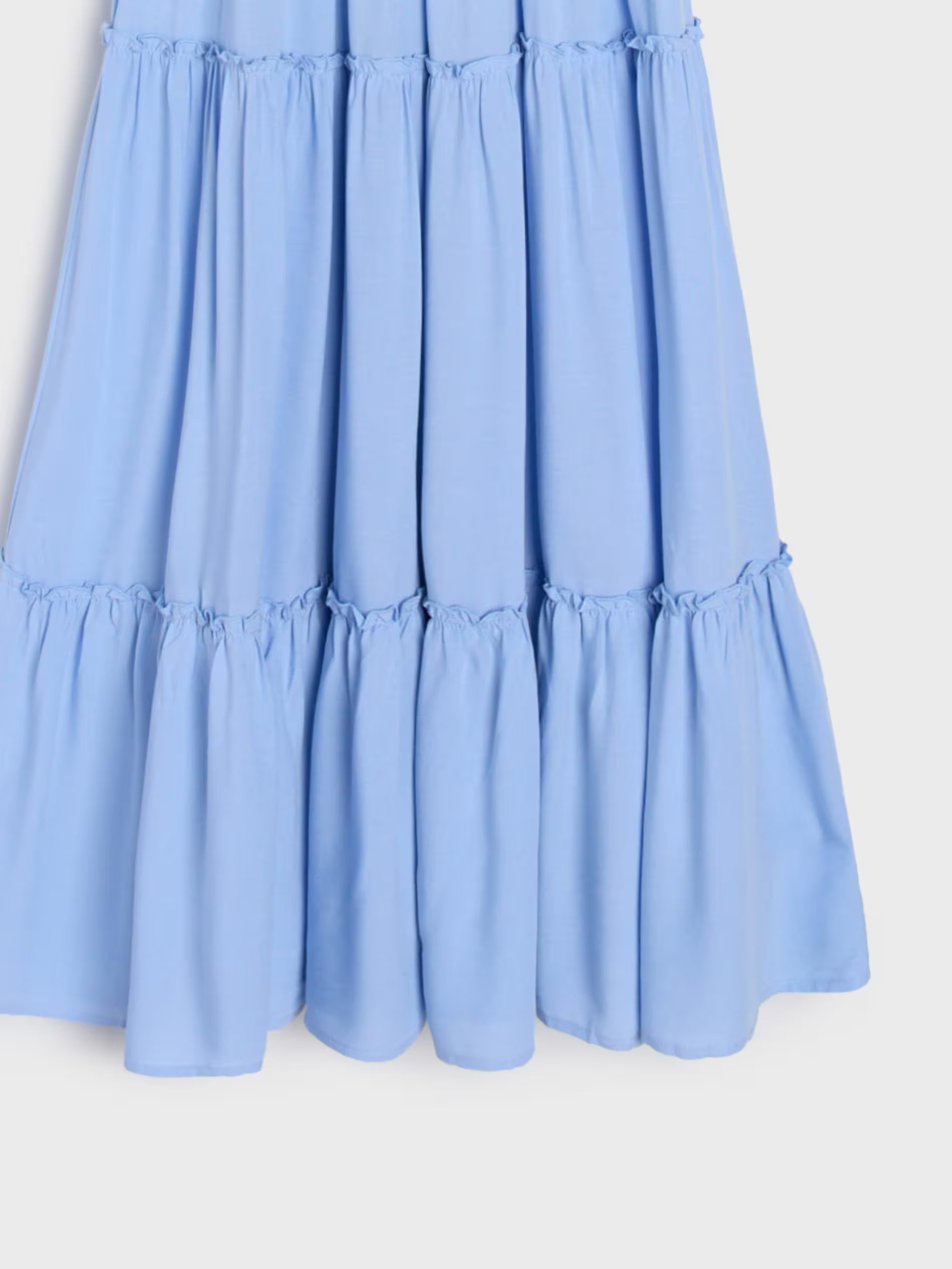 Sinsay Women's Light Blue Tiered Maxi Dress | Sinsay In Lebanon