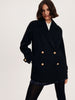 Reserved Women's Black Wool Rich Coat | Reserved In Lebanon