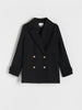 Reserved Women's Black Wool Rich Coat | Reserved In Lebanon