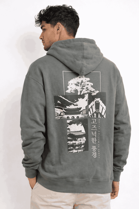 Celio Men's Olive Green Oversized Hoodie | Celio in Lebanon