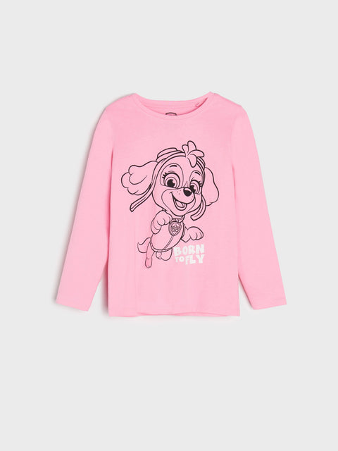 Sinsay Girl's Pink PAW Patrol Long Sleeve Blouse | Sinsay In Lebanon