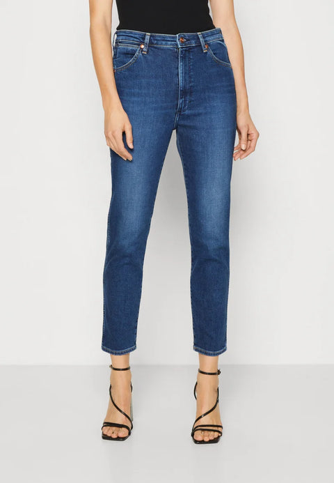Wrangler Women's Dark Blue Hot In Here Straight Leg Jeans | Wrangler In Lebanon