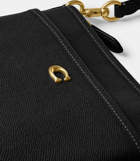 COACH Women's Black Cross Grain Leather Kitt Bag | Coach In Lebanon