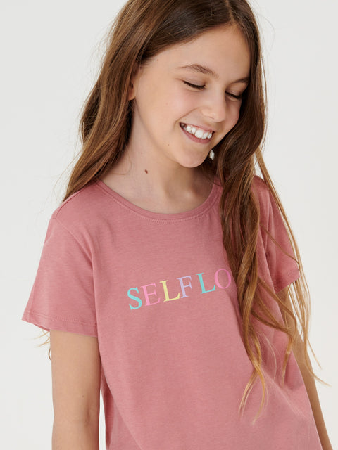 Sinsay Girl's Blush T-Shirt With Print  | Sinsay In Lebanon