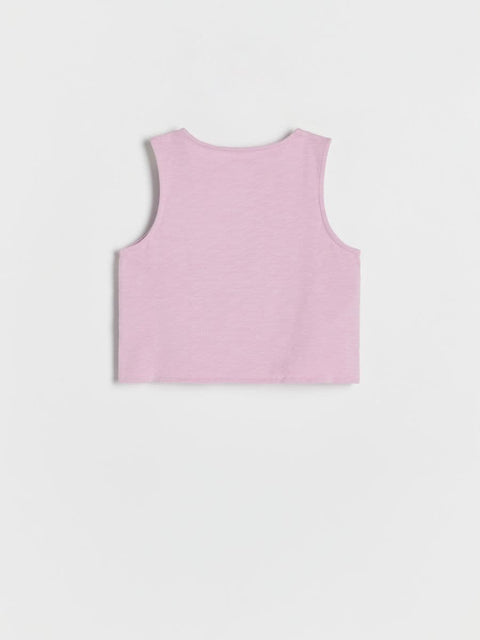 Reserved Girl's Light Purple Printed Tie T-Shirt |Reserved In Lebanon