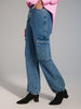 Sinsay Women's Blue Parachute Jeans With Cargo Pockets | Sinsay In Lebanon