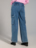 Sinsay Women's Blue Parachute Jeans With Cargo Pockets | Sinsay In Lebanon