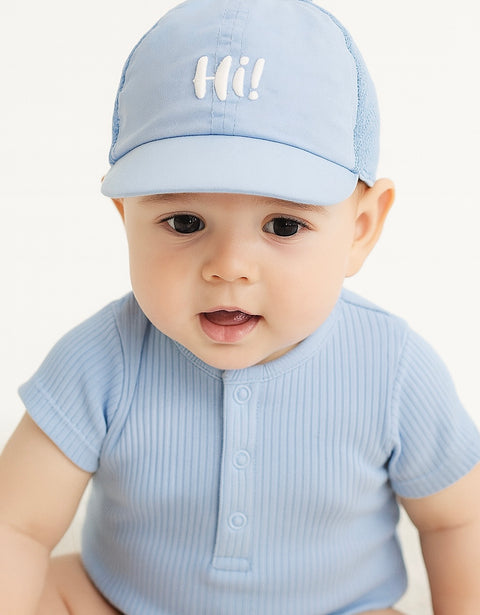 Reserved Baby Boy's Baby Blue Bow Cap Hat | Reserved In Lebanon