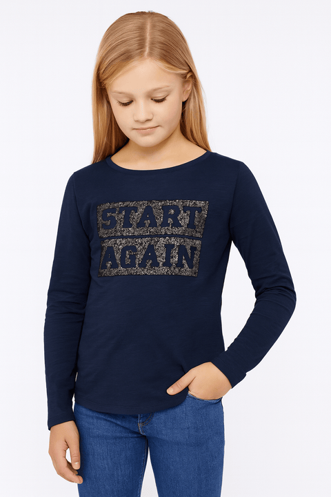 S.Oliver Girl's Navy Long-Sleeve Blouse |S.Oliver in Lebanon