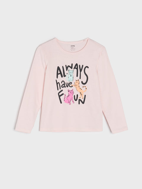 Sinsay Girl's Pastel Pink Pajama Set With Print | Sinsay In Lebanon