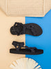 Sinsay Women Black Polka Dot Ruched Sandals | Sinsay in Lebanon