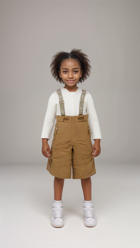 POMPdeLUX Kid's Light Brown Ski Jumpsuit  |POMPdeLUX in Lebanon