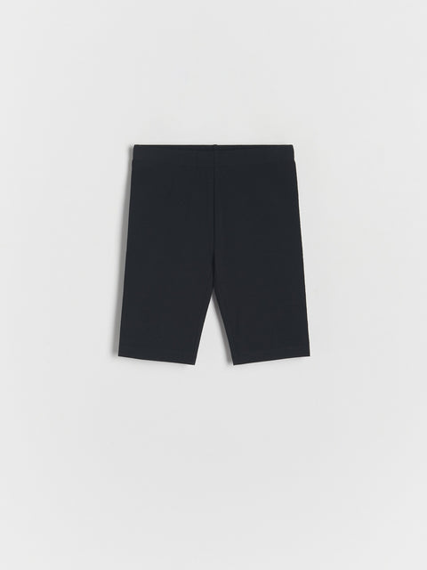Black shorts on a white background