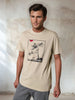 Sinsay Men's Beige Tree Graphic Short Sleeve T-Shirt | Sinsay in Lebanon